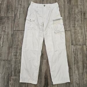 Rag & Bone Cargo Pants Women 27 Optic White Utility Straight Baggy Summer Resort